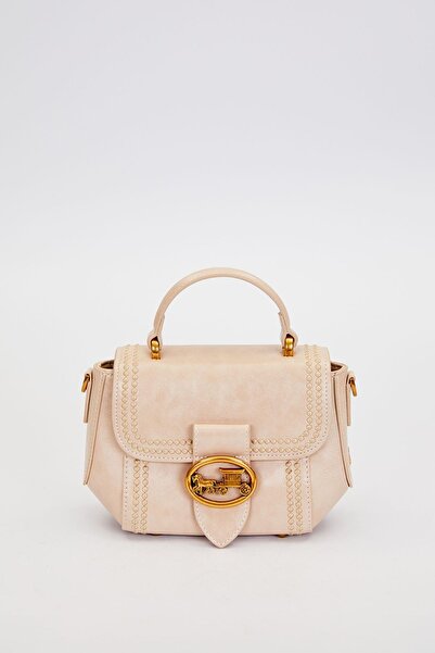 Levidor Mink Edge Patterned Stitched Handbag