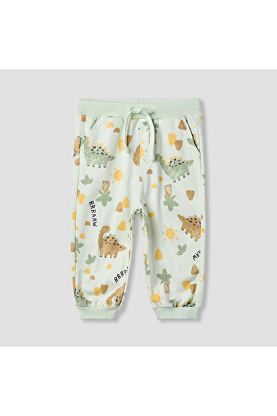 Juniors بنطال رياضي بنقشة ديناصورات مع رباط للإغلاق