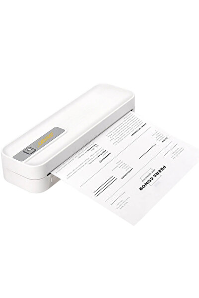 leeways Şarjlı Kablosuz Taşınabilir Yazıcı | Mini Bluetooth Mobil Yazıcı Termal A4 Yazıcı 2600mAh Batarya