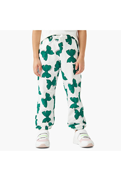 Juniors All-Over Saudi Arabia National Day Print Joggers with Elasticated Wai...