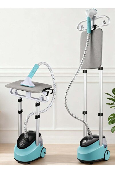 WAMIT مكواة بخارية قائمة، مكواة بخارية كهربائية للملابس مع نظام تعليق البدلات