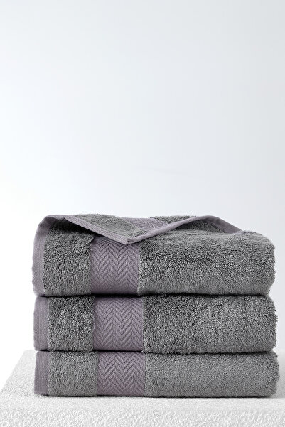 Yataş Esna 60% Cotton-40% Bamboo Hand/Face/Head Towel, 50X90 cm - Anthracite