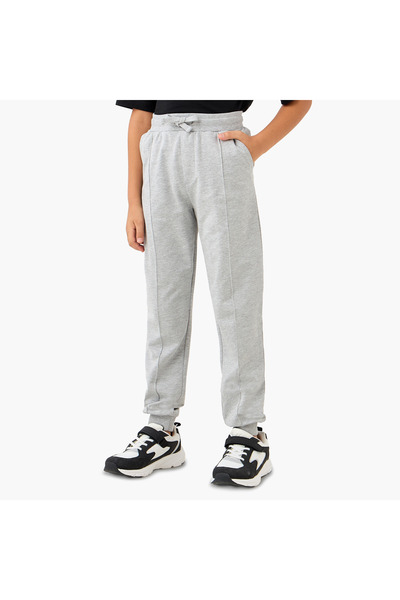 Juniors Solid Joggers with Elasticated Waistband and Pockets