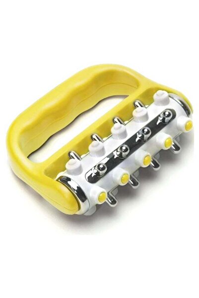 Arabest جهاز تدليك لتخفيف آلام اللفافة، وتصريف اللمف، وبكرة تدليك العضلات والأنسجة العميقة (أصفر)