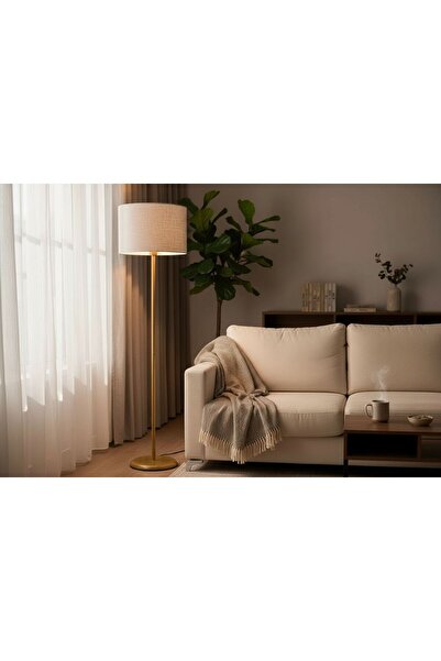 ABAJUR EVİM farel gold ayaklı lambader