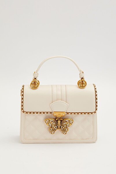 Levidor حقيبة يد بإبزيم على شكل فراشة كريمية