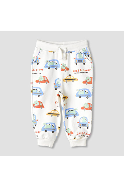 Juniors بنطال رياضي للأولاد بطبعة سيارات - قطن - خصر برباط