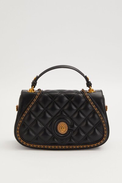 Levidor Black Oval Model Handbag