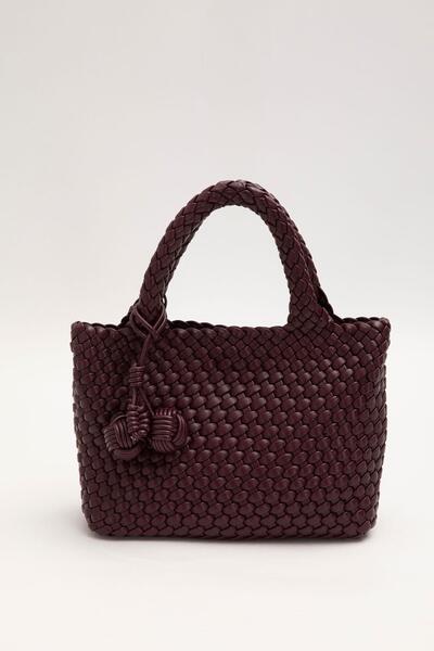 Levidor Red Charmed Knitted Model Handbag