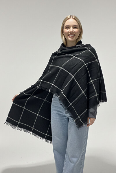 Bigdart Women's Soft Textured Thick Shawl Scarf 15951 - Y.Black