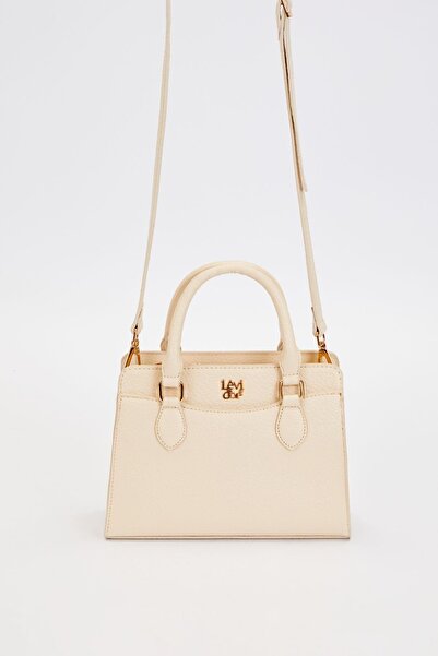 Levidor Cream Double Compartment Classic Handbag