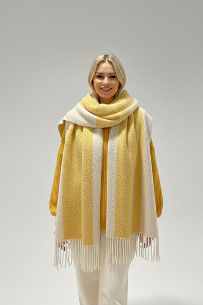 Bigdart Women's Soft Textured Thick Shawl Scarf 15951 - B. Mustard