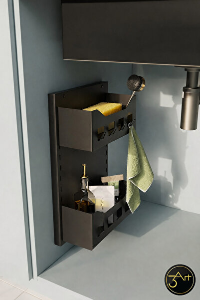 3Art Metal Dekorasyon Tic.Ltd.Şti Metal Mutfak İçi Dolap Askılığı - Süngerlik...