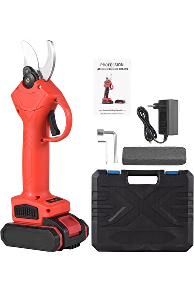 Generic مقصات تقليم كهربائية احترافية لاسلكية - قاطعة حديقة قابلة لإعادة الشحن ببطارية 48 فولت