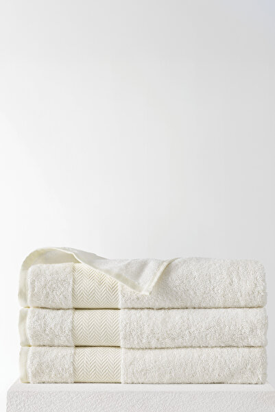 Yataş Prosop de baie Esna 60% bumbac-40% bambus, 90x150 cm - Ecru