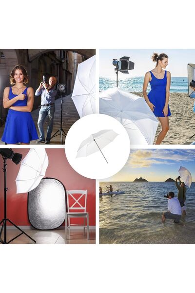 Generic eWINNER 33"/84cm White Translucent Soft Umbrella Kit