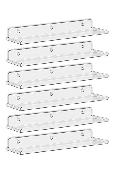 Arabest Floating Shelves for Wall,Clear Acrylic Shelf Room Decor for Book/Figures/Photo/Makeup(Clear）