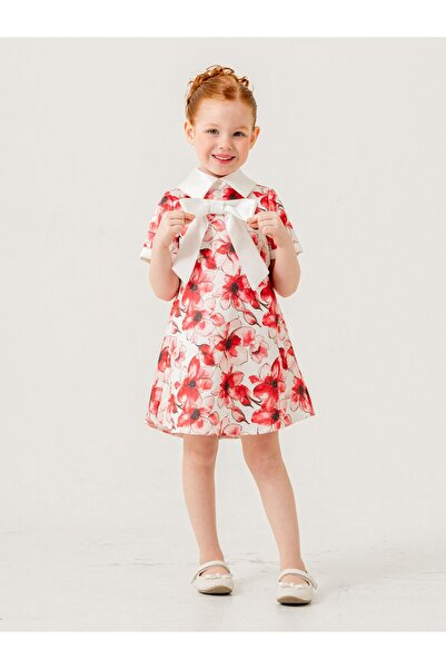 Babyhola فستان للفتيات من عمر 3-7 سنوات على الطراز الياباني ياقة دائرية من ال...