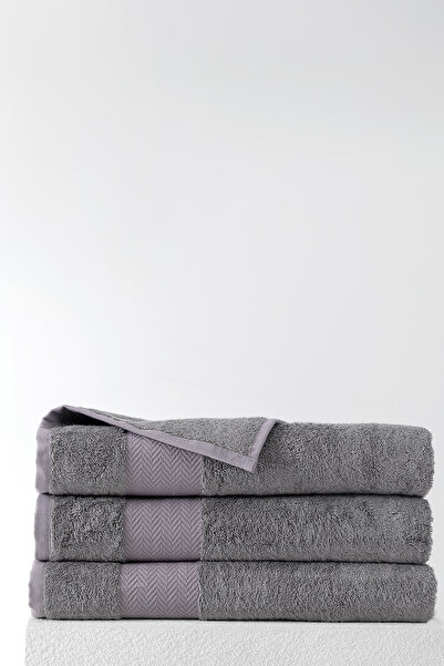Yataş Esna 60% Cotton-40% Bamboo Bath Towel, 90X150 cm - Anthracite