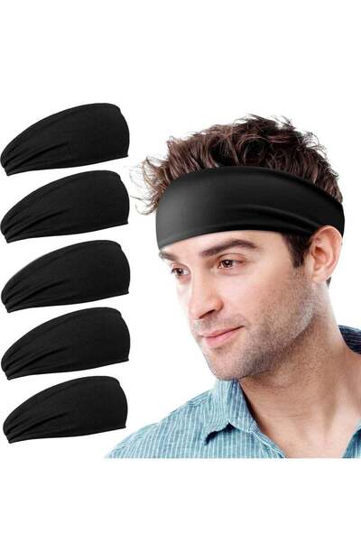 Yalong 5PCS Sweat Absorbent Sports Headband