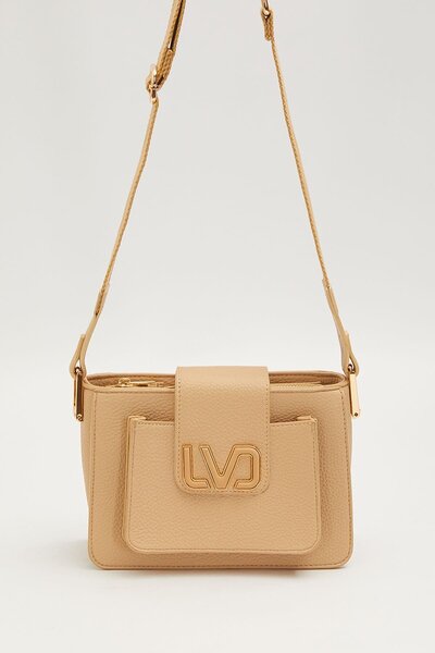 Levidor Mink Shoulder Bag with Front Pocket Detail