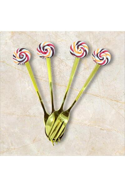 Tutku YD İTHALATTAN DESENLİ 4'LÜ KAŞIK-ÇATAL