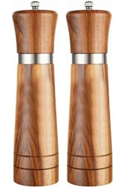 BRF Finesell Acacia Complete Wooden Salt Pepper Mill Spice Grinder 21 cm - 2 ...