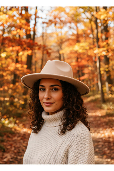 Mollycrush Women's Ecru Fedora Hat |   Wide Brim Stylish Casual