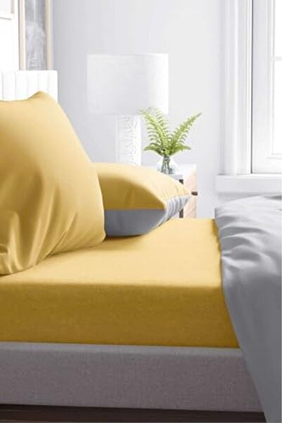 BRF Bezsell Yellow Cotton Single Fitted Sheet 100X200 1027645