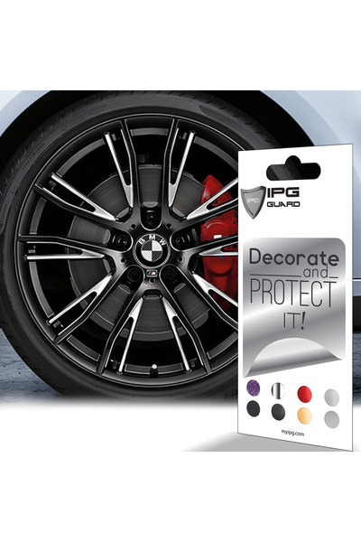 Ipg BMW Jant Göbeği için Dekoratif Logo Sticker Seti (39 mm / 68 mm) – 8 Adet