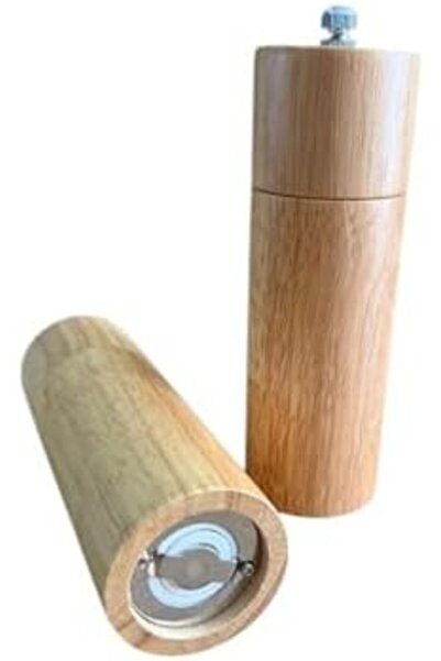 BRF Bezsell Bamboo Wooden Body Salt and Pepper Mill Spice Grinder 16 cm - 2 P...