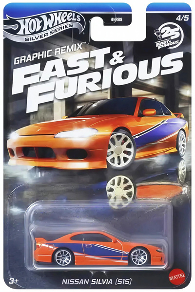 Hotwhells 2025 Fast & Furious: Graphic Remix - Nissan Silvia (S15)