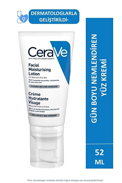 CeraVe Yüz Nemlendirici Normal & Kuruya Dönük Ciltler için Krem 52 ml
