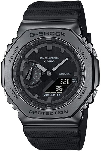 Casio G-Shock Metal Covered GM-2100BB-1A Men's Analog Digital Watch, Black, Overseas Model