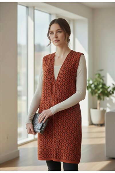 ENDAMIM Tricotaj pentru femei Vestă cu gât barcă cu model argintiu cu curea fără mâneci de tranziție Clasic