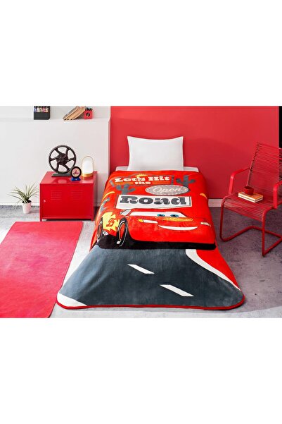 BRF İşBaşı Road Çizgi Film Karakteri Pamuk-Polyester Karışım Battaniye, Kırmı...