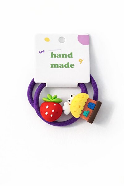 LİNACO Handmade Children's Hair Clip with Fruit and House Figures – Strawberr...
