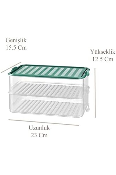 BRF Bezsell 2-Piece Clip-On 3.2 Liter Refrigerator Organizer Freezer Microwav...