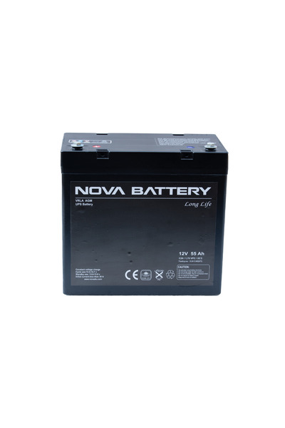 Nova 12V 55AH AGM KURU TİP AKÜ (YENİ ÜRETİM)