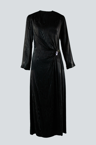 IDYL Brooch Detail Patterned Dress