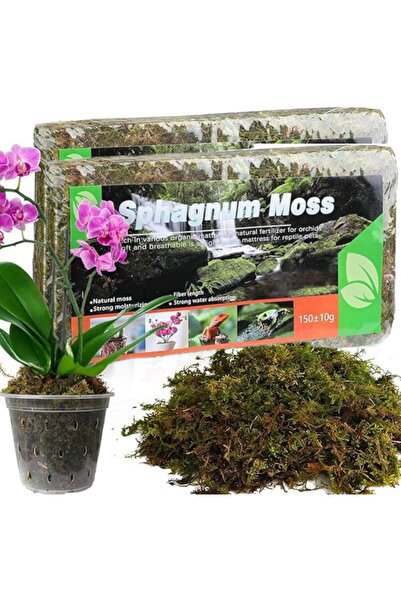 Yelajoy 2 Pack Dried Forest Moss for Plants,300g Premium Sphagnum Moss Pottin...