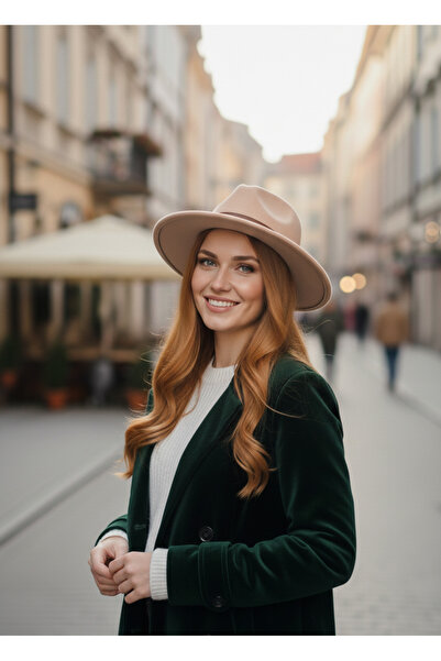 Mollycrush Women's Ecru Black Striped Fedora Hat |   Wide Brimmed