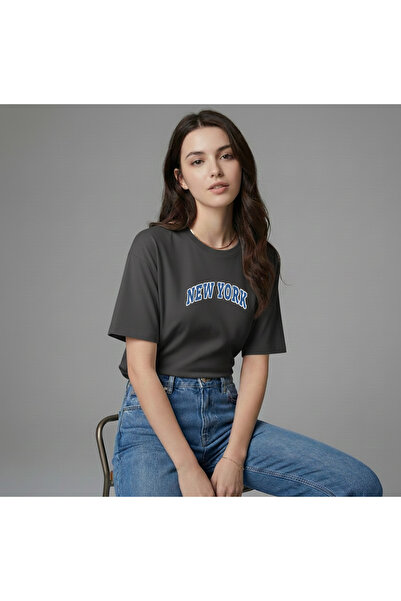 FAVORİST New York Women's Cotton Regular Fit T-Shirt