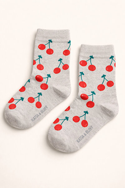 Katia&Bony Children's Fruit Patterned Socks Gray