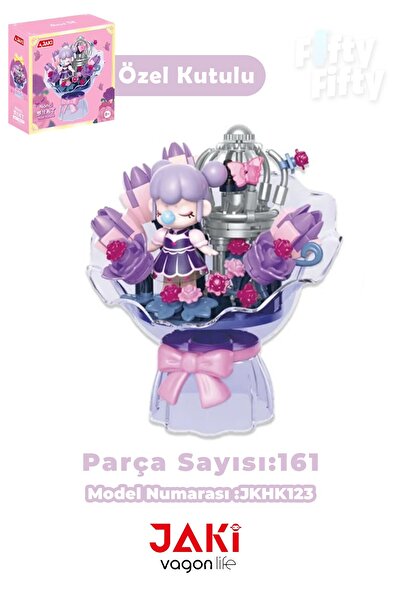 Vagonlife Jaki Nanci Series Flower Bouquet 161 Pieces Toy Building Set -Ffhk123