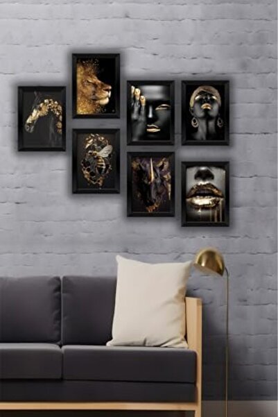 BRF طقم طاولة MDF من 7 قطع بمظهر إطاري من سحر79 1176661