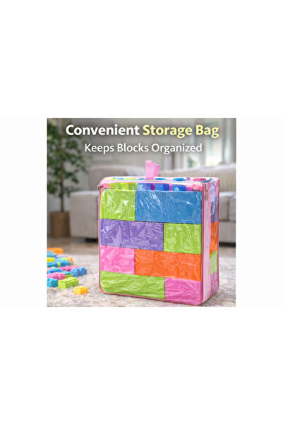 TOY LAND Kids Building Blocks Construction Toy Set with Storage Bag