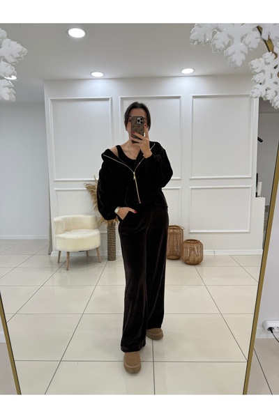 Butik Kadife Üçlü Takım