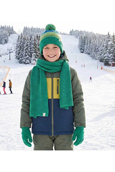 LAGRANZE Junior Boys Winter Scarf Beanie Gloves Set – Warm Accessory Kit for Kids