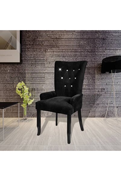 vidaxl Armchair Black Velvet